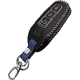 2M2 Genuine Leather Smart Key Fob Case Cover Keychain Key Holders Compatible with A3,A5L,A5,S5,A6,S6,Q6,SQ5,SQ6 E-Tron