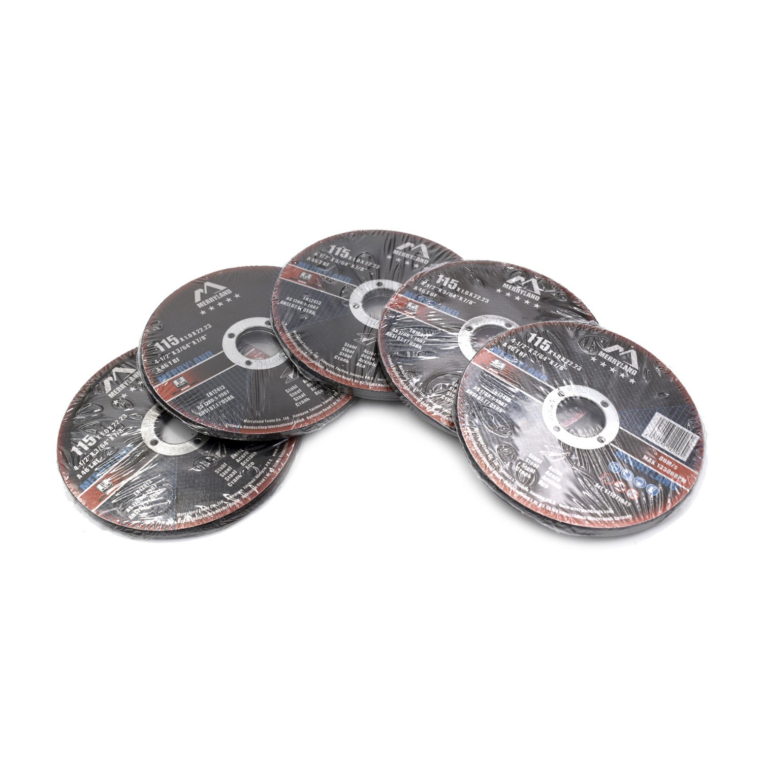 Merryland Cutting Disc 115 Metal for Angle Grinder 115 X 1.0 X 22.23 mm Cutting Wheel 25 Pieces, Steel Iron 4.5 inch Type 41 - Image 4
