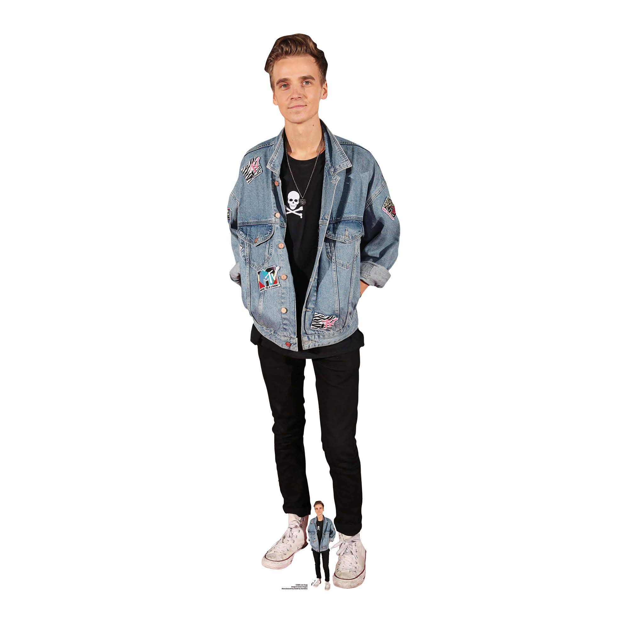 STAR CUTOUTS CS868 Joe Sugg Presenter Lifesize Cardboard Cutout with Free Mini Standee, Solid, Multicolour, Regular