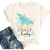 JINTING Magic Princess Tshirt Women Ocean Princess Shirts Village Crazy Shirt Summer Beach Vacation Tee