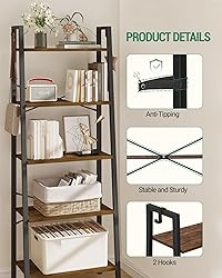 Hzuaneri Ladder Shelf, Bookshelf