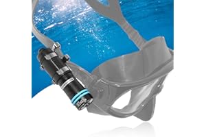 nitescuba MS02 Mini Dive Mask Light Diving Scuba Flashlight Headlamp Underwater 70m Torch 500 Lumen Rotary Switch with Battery and 316 Stainless Steel Mask Clip (Not Included Snorkel Mask)