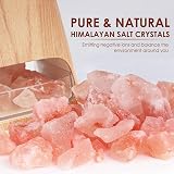 SALKING 2-in-1 Ultrasonic Diffuser Himalayan Salt Lamp 150ml Wood Grain view 2