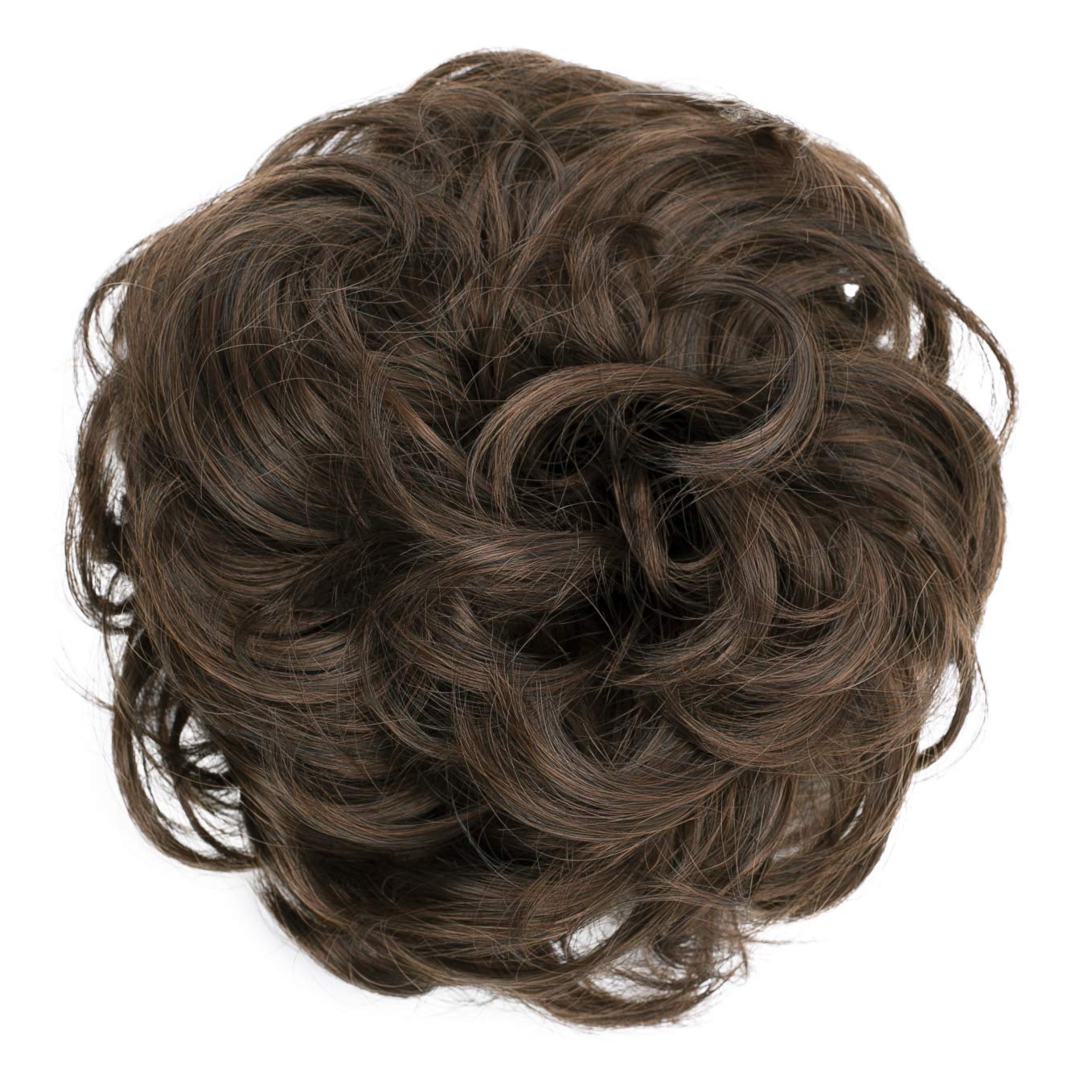 CAISHA Messy Scrunchie Bun Voluminous Wavy Hairpiece Heat-resistant Synthetic Fibres Brown Mix G26A