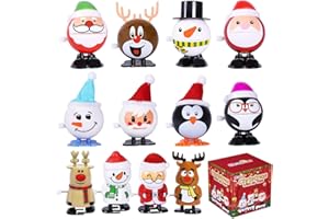 Max Fun 12pcs Christmas Wind Up Stocking Stuffers Toys Assortment for Christmas Party Favors Goody Bag Filler (Christmas Wind up Toys)