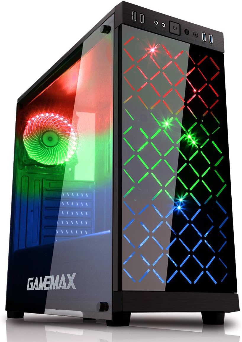 OCHW Ultra Fast Gaming PC - AMD A8 9600 Quad Core @ 4.20GHz, ATI Radeon HD R7 Graphics, 8GB DDR4 2400MHz RAM, 1TB Hard Drive GameMax Polaris Case, 4 x 120mm RGB Fans WiFi No Operating System