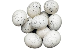 Artificial Bird Eggs Craft for Home Decor Garden Ornaments Speckled Fake Foam Bird Eggs for Wedding Party Decorative Photogra