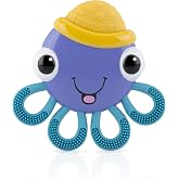 Nuby Vibe-EEZ Soothing Teether Toy for Sore Gums, 3M+, Octopus | Vibrating Teether, Multiple Teething Surfaces, Soothing Tactile Sensations, Easy for Little Hands to Hold, 3+ Months