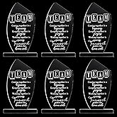 6 Pcs Employee Appreciation Awards for Coworker Acrylic Thank You Trophy May You Be Proud of The Work Do Sign Prizes for Adults Retirement Goodbye Farewell Gift for Women Men