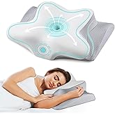 Cervical Neck Pillow - Ergonomic Side Sleeper Pillow for Pain Relief, Contour Cervical Pillow for Sleeping, Memory Foam Pillows for Neck Support, Orthopedic Bed Pillow for Back Stomach Sleepers