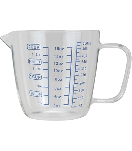 Hakefyna 10 Oz Glass Measuring Cup - Borosilicate, Graduated With Oz/mL Marks, For Drinks & Cooking - View #3