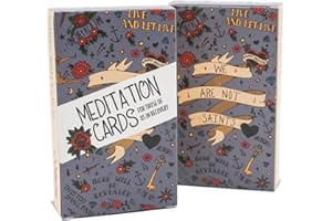 Sober Cards Meditation Cards - Stress Relief Mindfulness Cards for Meditation & Relaxation - Encouragement Cards - Compact Size Sobriety Gifts for Men & Women - 50 Slogans Per Deck