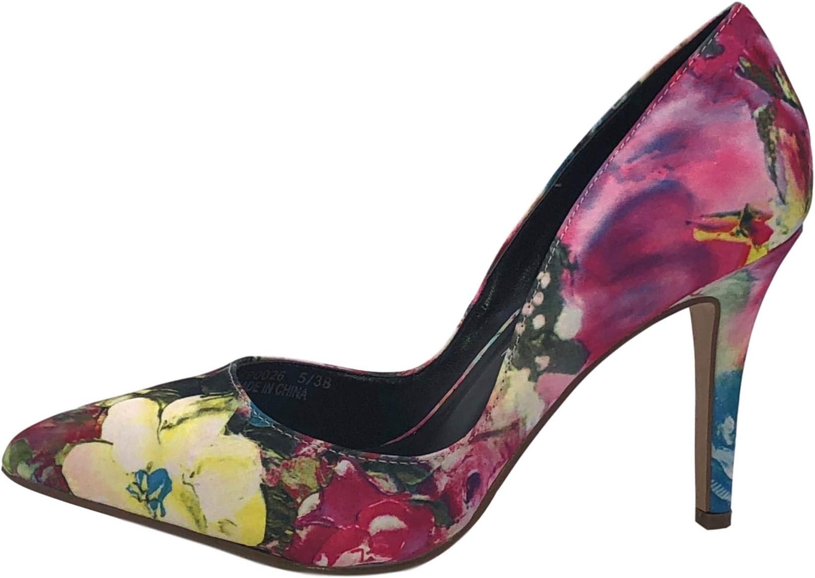 Medium Heel Women Court Shoe Ladies Pumps Girls Ladies Party Pattern UK3-8