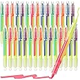 Frienda 30 Pieces Liquid Highlighter Pens Dual Ended 5 Colors Fluorescent Quick Dry Highlighters Chisel Head Assorted Colors Pastel Markers for Underlining Highlighting Coloring Teens Kids Adults