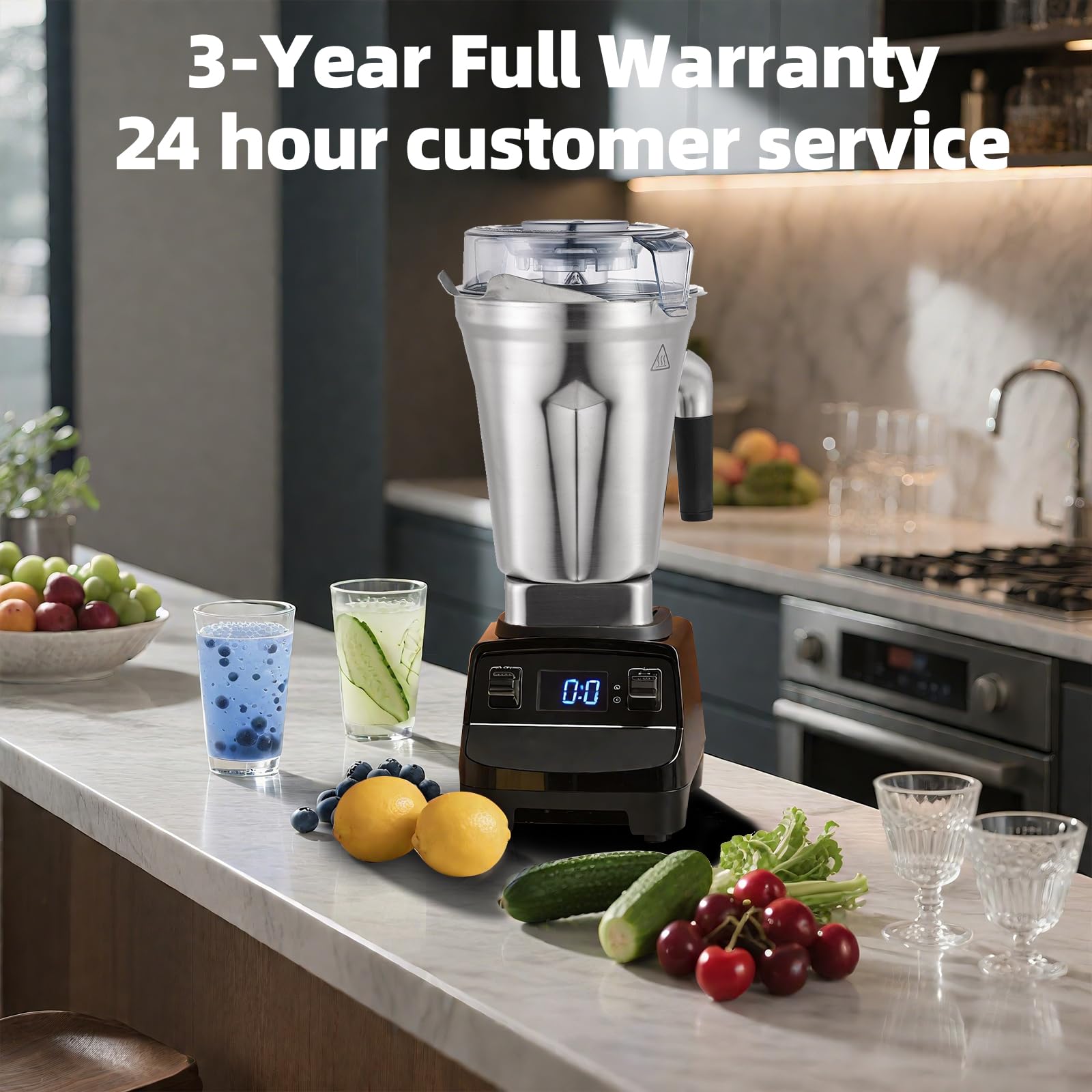 64-ounce Stainless Steel Container for Vitamix Blender Pitchers, Compatible with Vitamix Stainless Steel Container, for Vitamix 5200 A3500 750 X5 E320 and Other Full-Size Blenders, Durable, BPA-Free