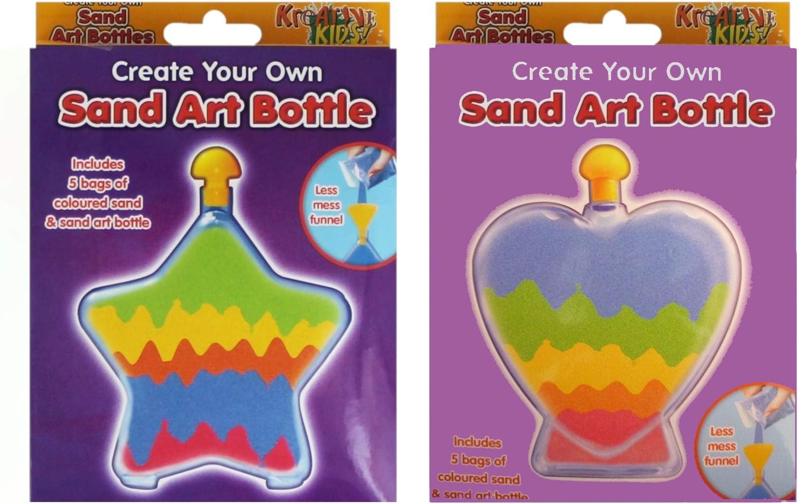 You Will Receive 2 x Create Your Own Sand Art Bottles - Kreative Kids - Kids Toys - Birthday Gifts - Party Prizes