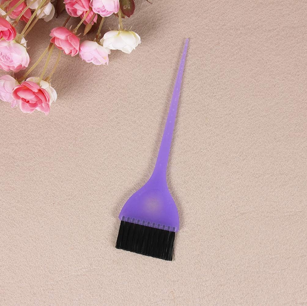6Pcs 7.9" Professional Dye Brush Set Multicolor Plastic Hair Dye Coloring Brushes Hair Color Dyeing Applicator Hair Tint DIY Brush Accessories Tool for Salon (Color Random): Health & Personal Care