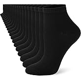 LITERRA 20 Pairs Women's Ankle Socks - Bulk Value Pack, Breathable Casual Basic Athletic Socks for Women Size 5-10/10-13