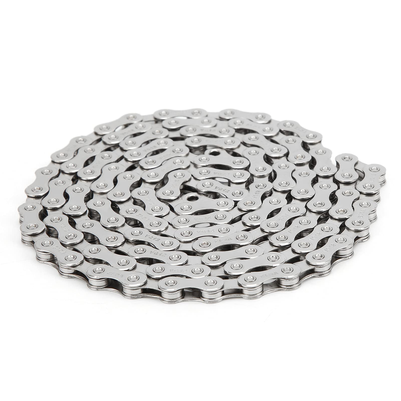 Dilwe VG 12-speed bicycle chain set, 160cm - carbon steel - 126 links - for Sram/ - with 2x chain links - 1/2 inch x11 / 128 - Sports bicycle chain, silver