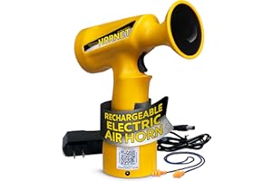 WoodsCan Hornet Sport – Rechargeable Electric Air Horn, 121dB Ultra-Loud – No Compressed Gas – Handheld Safety Horn for Marin