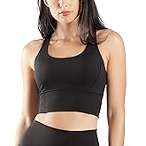 90 Degree By Reflex Long Line Sports Bra Racerback Workout Medium Impact Yoga Top