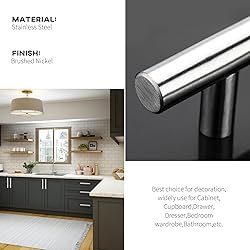 homdiy 15 Pack Brushed Nickel Cabinet Pulls 3 Inch