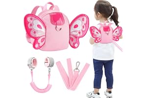 Accmor Toddler Harness Backpack Leash, Cute Butterfly Kid Backpacks with Anti Lost Wrist Link, Mini Child Backpack Harness Le