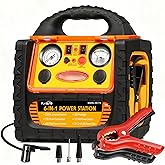 6 in 1 Jump Starter for Up to 8.5L Gas or 8.0L Diesel Engine,Upgraded 2200 Peak Amp 12V Auto Battery Car Starter with Air Compressor 150 PSI Tire Inflator,400 Watt Inverter AC/DC/USB Outlets (2200A)