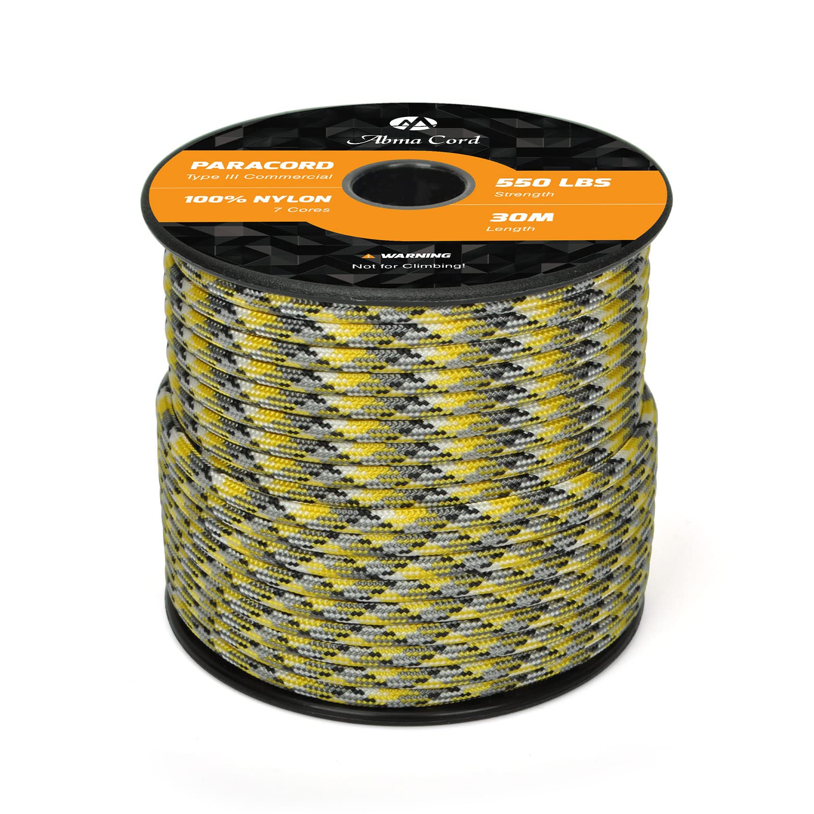 Abma Cord Paracord 550 4mm Nylon Rope Type III 7 Strands Parachute Cord - Max. 250kg (550lbs)