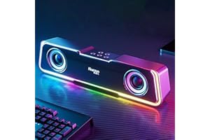 GENERIC Portable Bluetooth Speakers,5.3 Colorful Lights Sound Wireless Bluetooth High Power Strip Long Dual Speaker with Subwoofer for Outdoor Home Video Desktop Speaker Bar TV Karaoke Party Sound