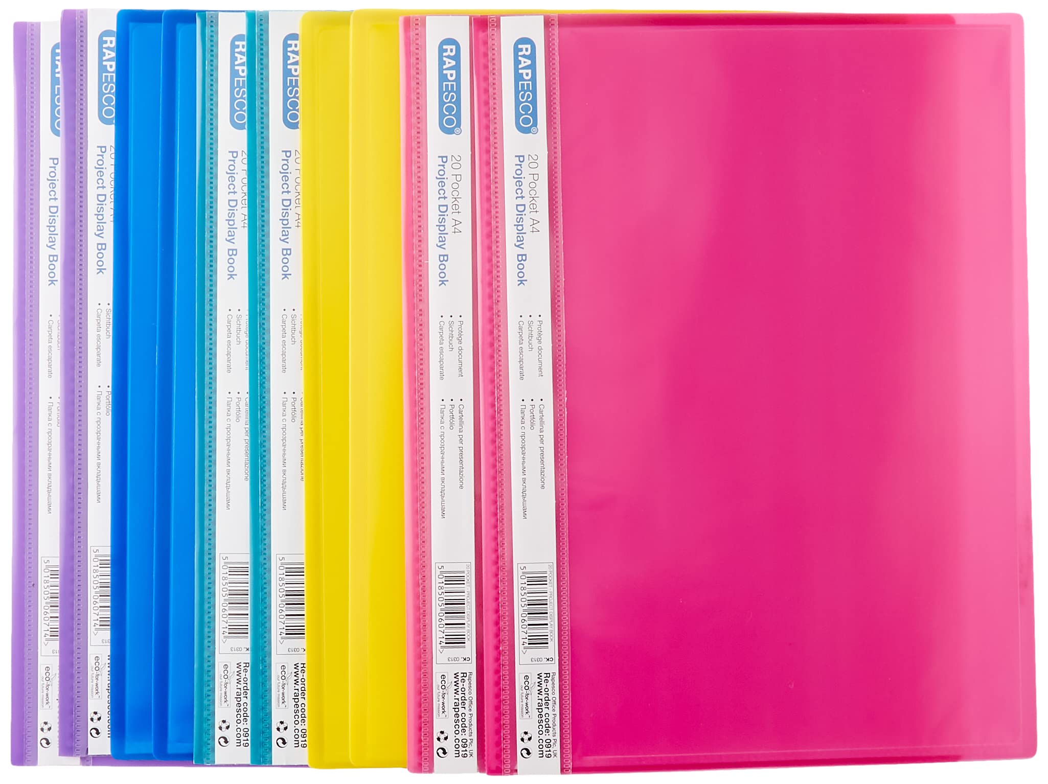 Rapesco 10 File - 20 Pockets A4-Translucent