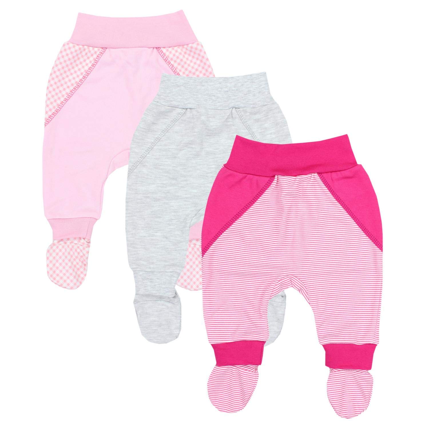 Baby Girl's Footed Trouser - Pack of 3