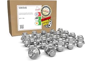 Wheel Accessories Parts 20 Pcs M12x1.5 12x1.5 Thread OEM Factory Style Lug Nuts 1.5" Long Chrome 13/16" 21mm Hex Hex Fits Toy