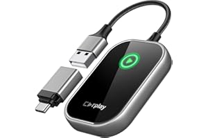 YILUTONG Wireless Carplay Adapter, Converts Wired to Wireless Carplay Dongle for Wireless Control Plug & Play Carplay Fit for Cars from 2017 & for Apple iPhone iOS 10+ Gunmetal