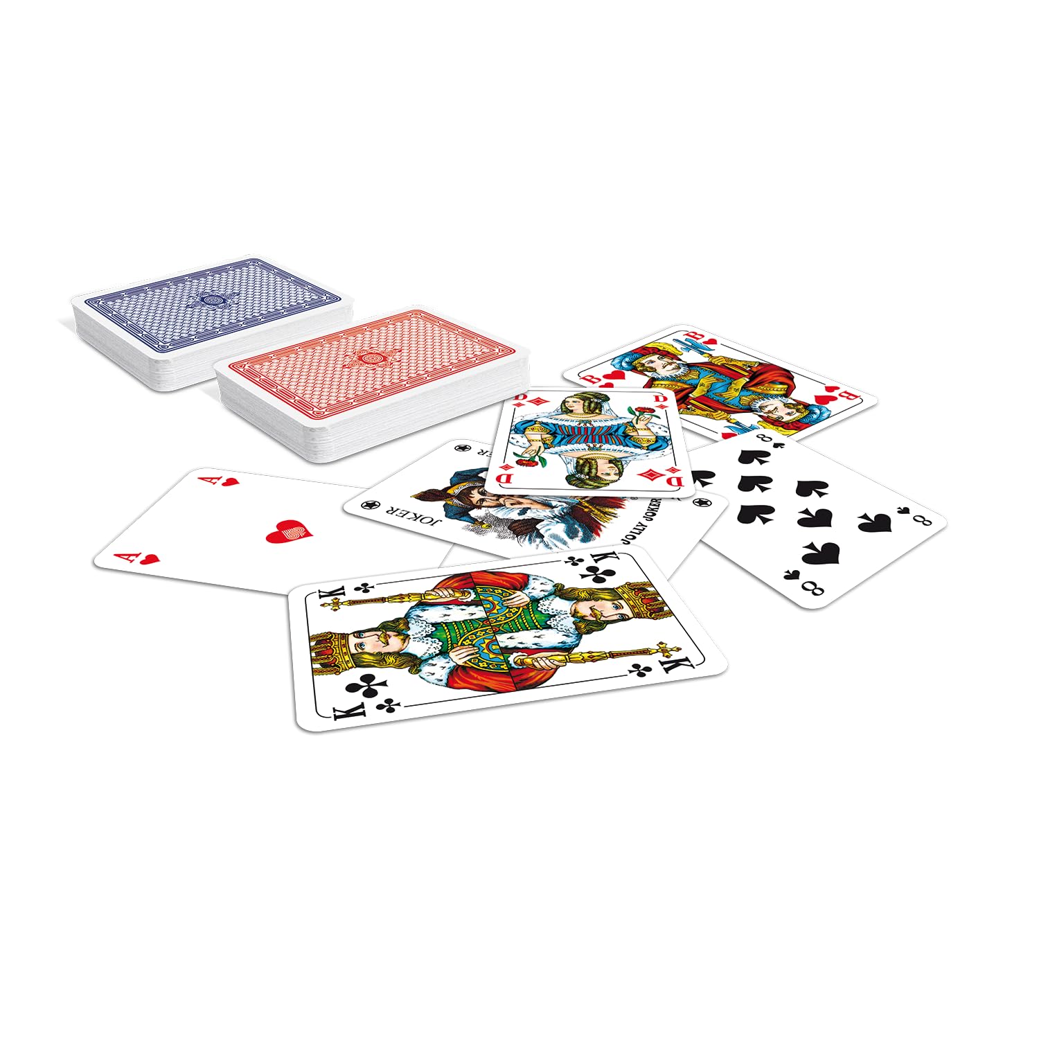 ASS Altenburger Rommé, französisches Bild, 2 Kartendecks je 55 Blatt (110 Karten inkl. 6 Joker) 2