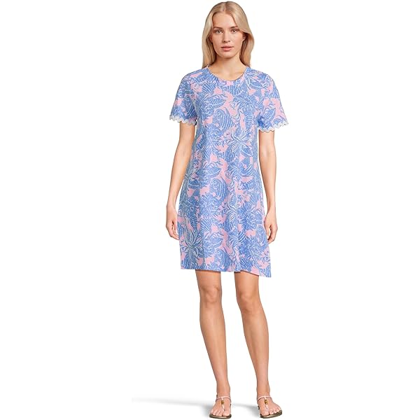 Lilly Pulitzer Womens Ophelia Dress Fresh Water Blue Sunbathers