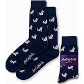 AUSCUFFLINKS Wolf Socks for Men | Animal Print Howling Dog | Wolf of Wall Street for Work | Birthday Gift for Guys