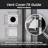 Repa Market Grey 4 Inch Indoor Outdoor Exhaust Hood with Rain Flap 6x6 view 2