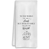 Best Aunt Ever Gifts Kitchen Towels, Auntie Aunt Gifts Dish Towels for Kitchen, Aunt Auntie Gifts from Nephew Niece, Aunt Gifts for Christmas Birthday Hand Towels for Bathroom, 16x24 Inches