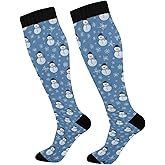 Wusikd Heartbeat Symbol Compression Socks for Women and Men Circulation Black Long Socks for Athletic Running 1