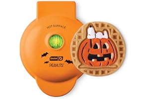 Peanuts x Dash Snoopy Jack-o-Lantern Mini Waffle Maker