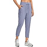 CRZ YOGA Womens Casual 7/8 Pants 25" - Lightweight Workout Outdoor Athletic Track Travel Lounge Joggers Pockets
