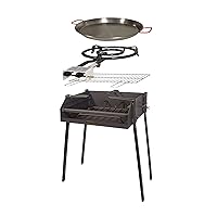  Kocher groß schwarz Cooker 1-flammig Camping Balkon Picknick ✔ eckig ✔ stehend grillen ✔ Grillen mit Gas 