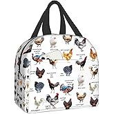 Chicken Lunch Bag for Women Men, Insulated Reusable Lunch Tote Bag, Large Capacity Lunch Box for Work, Leakproof Cooler Lunch Bag for Office Picnic Travel