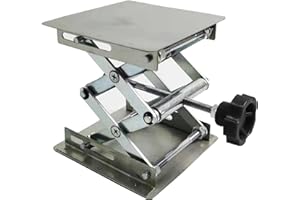 HFS(R) Lab Jack Lift Table Scissor Stand Platform 4x4" Stainless Steel Max. Height 6" Load 3kg/6.6lbs