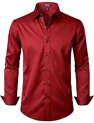 JEMITOP Men's Stretch Wrinkle Free Dress Shirts