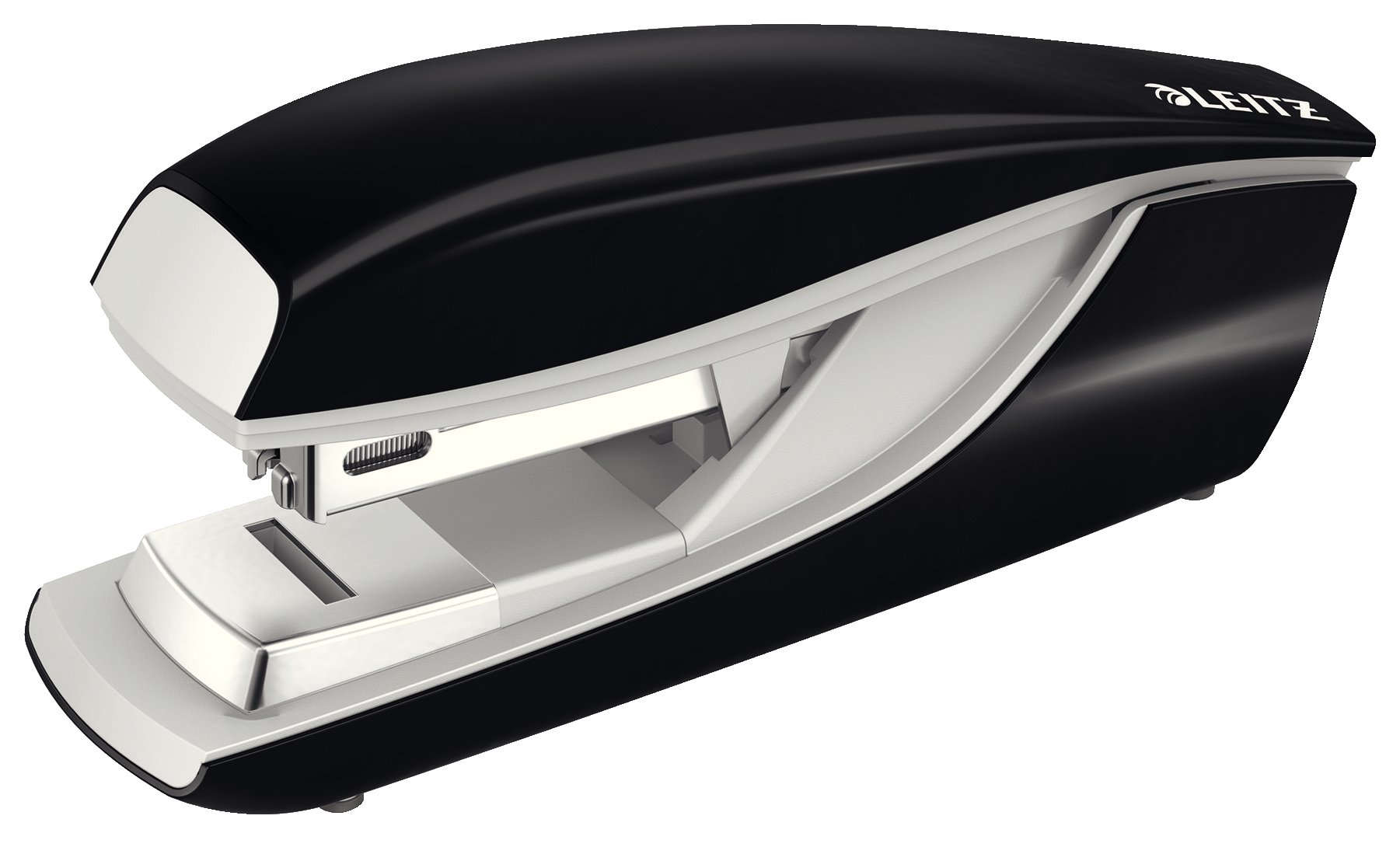 Leitz Stapler, 30 Sheet Capacity, Ergonomic Metal Body, Includes Staples, Flat Clinch, NeXXt Range, 55050095 - Black