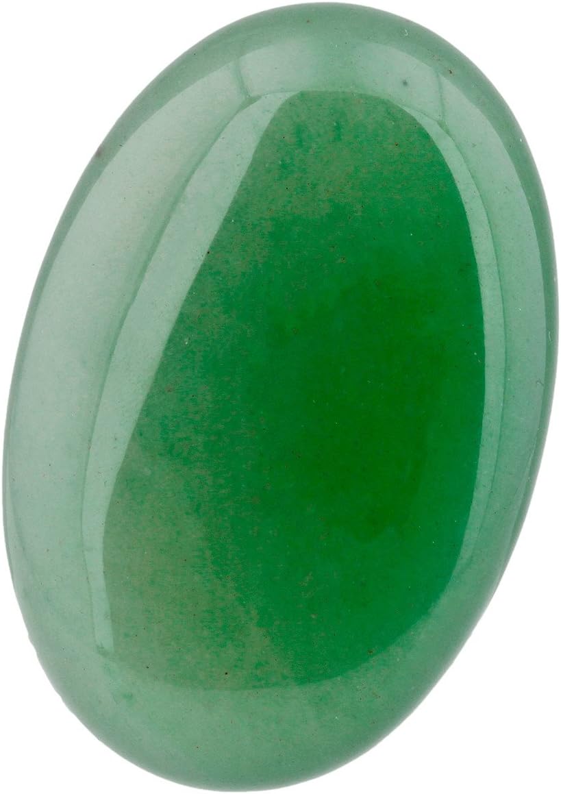 mookaitedecor 6cm Large Natural Green Aventurine Palm Worry Stone for Anxiety Stress Relief Healing Crystal Tumbled Oval Pocket Stone Gift for Reiki Chakra Energy Healing Meditation Desk Decor