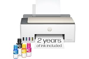 HP Smart Tank 5000 Wireless All-in-One Ink Tank Printer, Scanner, Copier with 2 Years of Ink Included, Best-for-Home, Cartridge-Free, Refillable, AI-Enabled (5D1B6A)