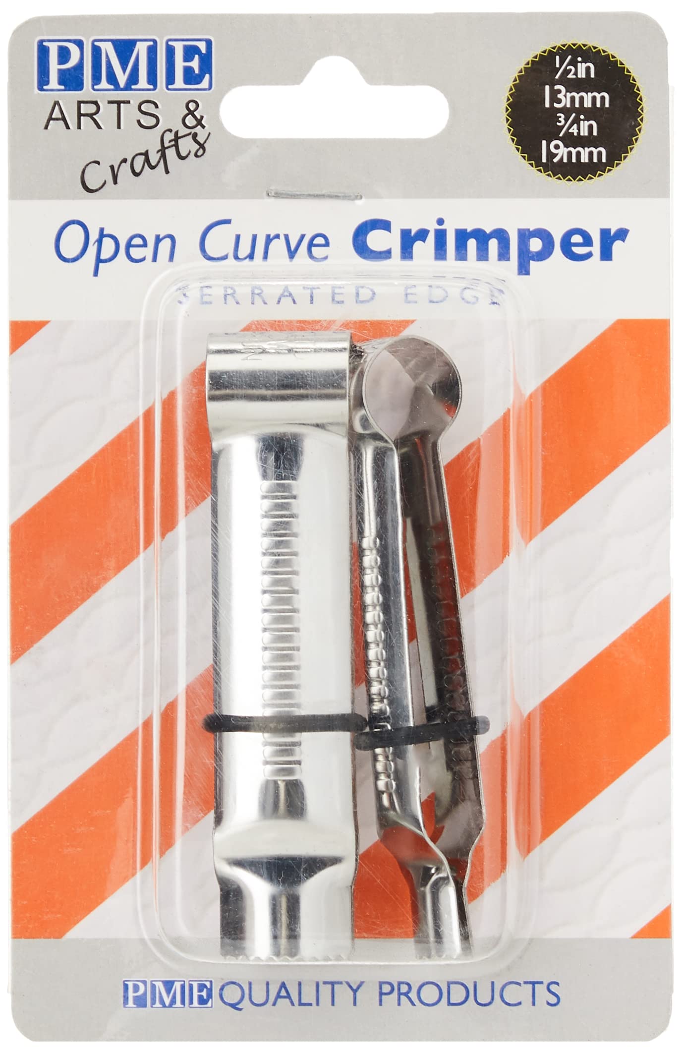 PME OC310 Open Curve Serrated Crimpers, Large and Small Sizes, Set of 2 , Silver , 8.5 x 2 x 1.5 cm